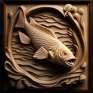 3D model American shubunkin fish (STL)